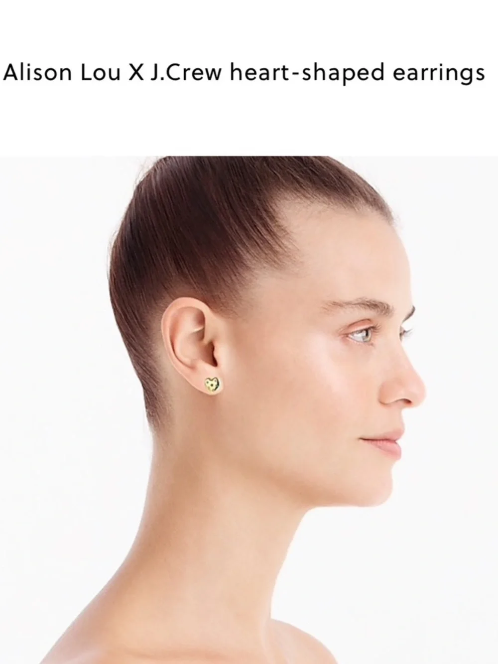 J CREW Alison Lou x J. Crew Heart Shaped Earrings